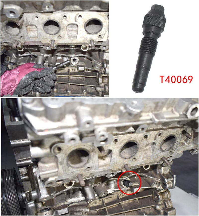 Yuesstloo مجموعة أدوات قفل توقيت عمود الكامات للمحرك، متوافقة مع VW Audi 2.0 2.4 2.5 2.8 3.0T 3.2 4.2 5.0 5.2، توارغ Q7 بورش 3.0T، A4 A6 A6L A8 Q5 Q7 R8، استبدال OEM T40133 T40070 T40058 T10172 - Image 4